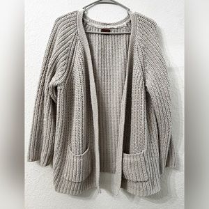 POL Cream Open-Front Cardigan